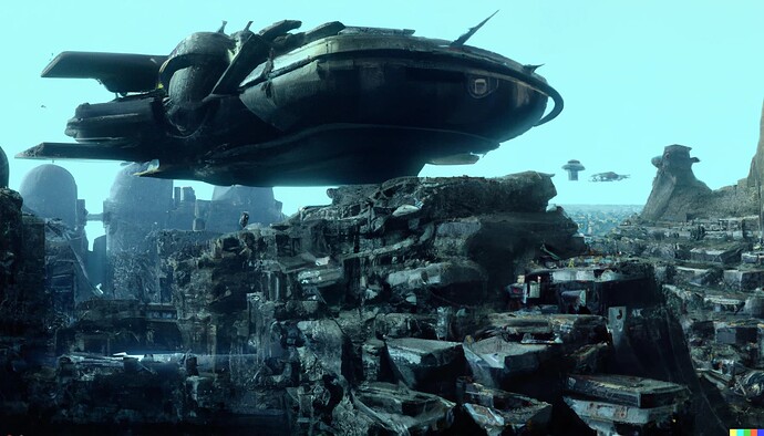 DALL·E 2023-03-24 12.01.34 - A science fiction scene in the style of star citizen featuring a big capital ship