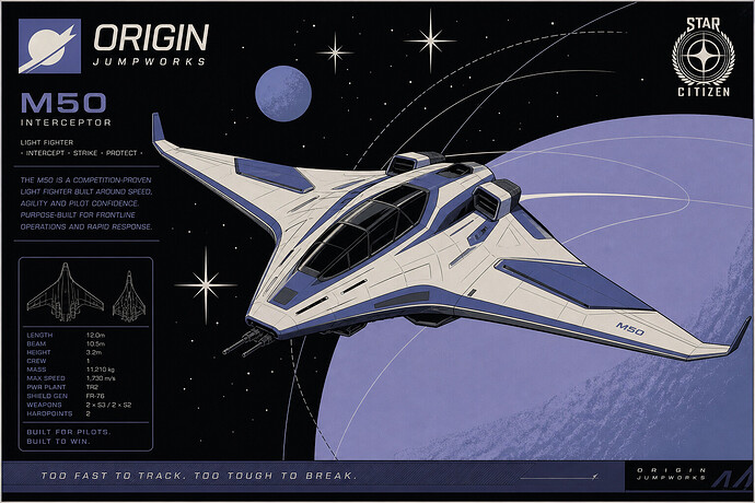 Futuristic Star Citizen ship with stingray-like wings