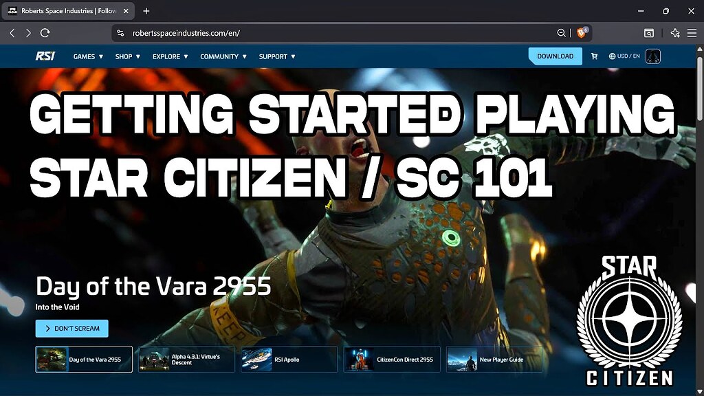 How to Get Started Playing Star Citizen / SC 101 - official - StarZen
