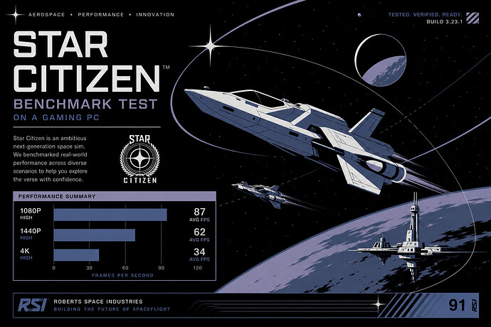 Star Citizen benchmark test on a gaming PC